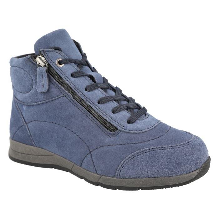 Womens Extra Wide Fit Boots by Flat DB Shoes - Lace up - Image 3