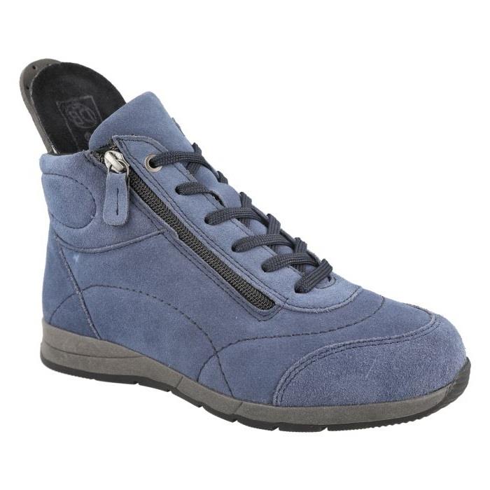 Womens Extra Wide Fit Boots by Flat DB Shoes - Lace up - Image 4