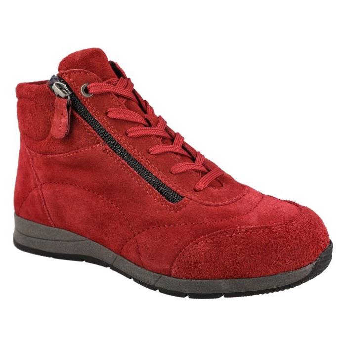 Womens Extra Wide Fit Boots by Flat DB Shoes - Lace up - Image 9
