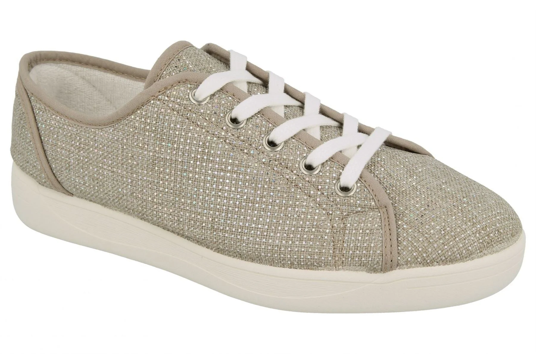 Womens Wide Fit DB Tampa Canvas Shoes - Image 10