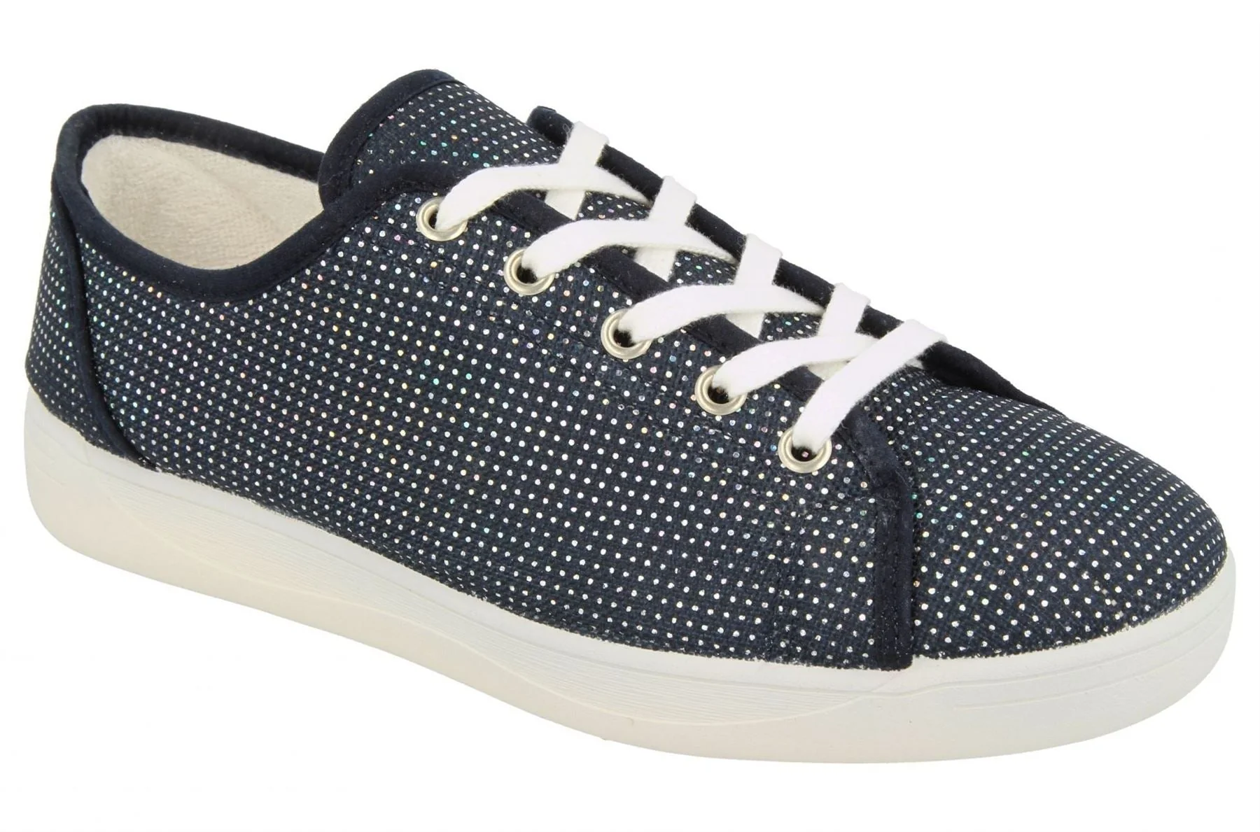Womens Wide Fit DB Tampa Canvas Shoes - Image 3