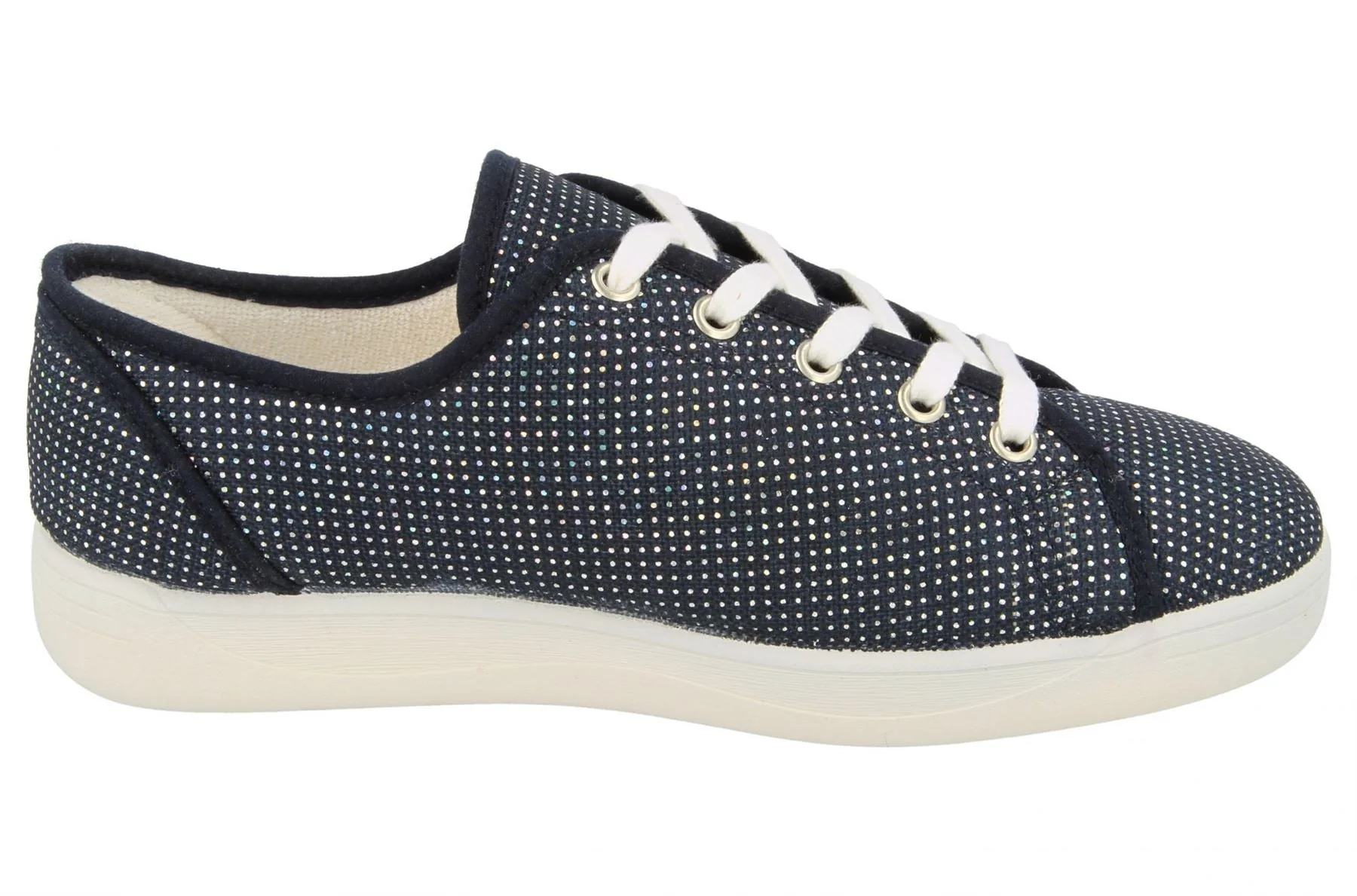 Womens Wide Fit DB Tampa Canvas Shoes - Image 4