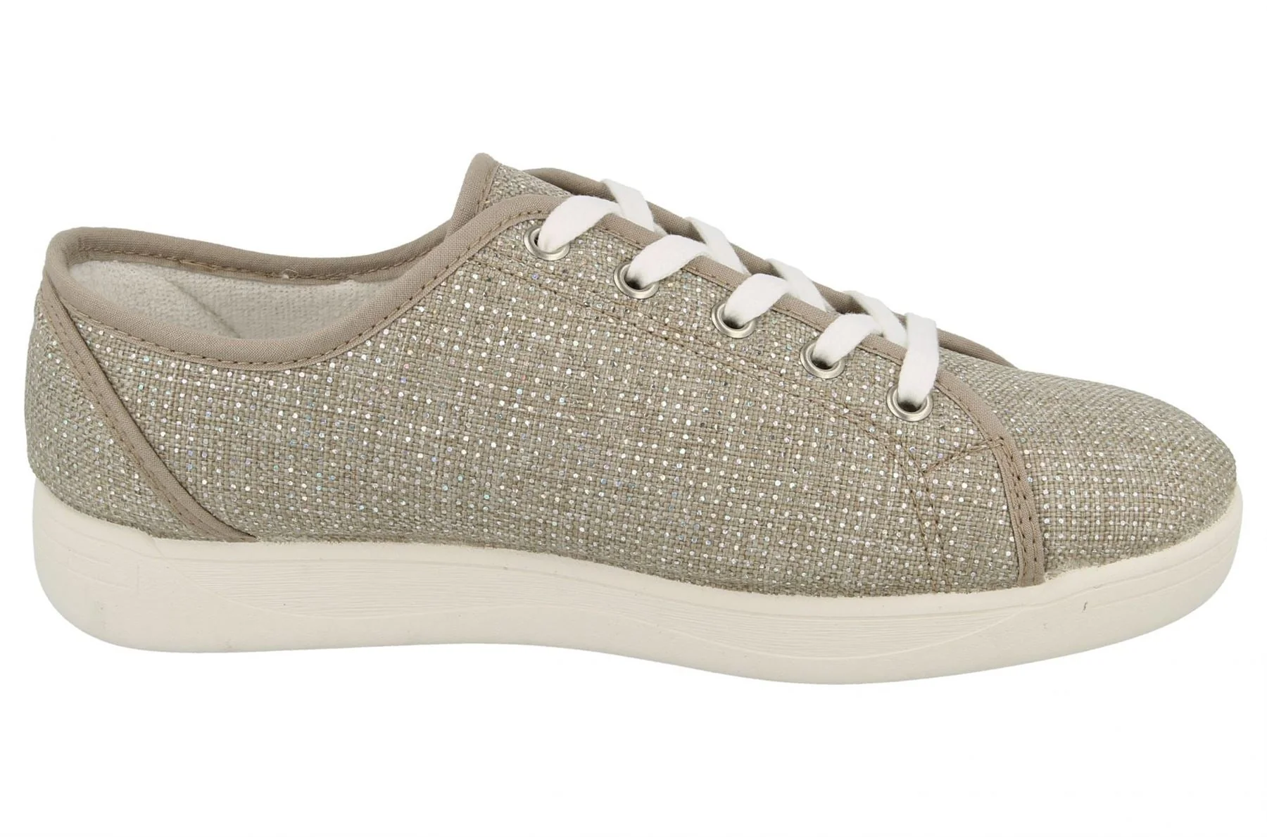 Womens Wide Fit DB Tampa Canvas Shoes - Image 9
