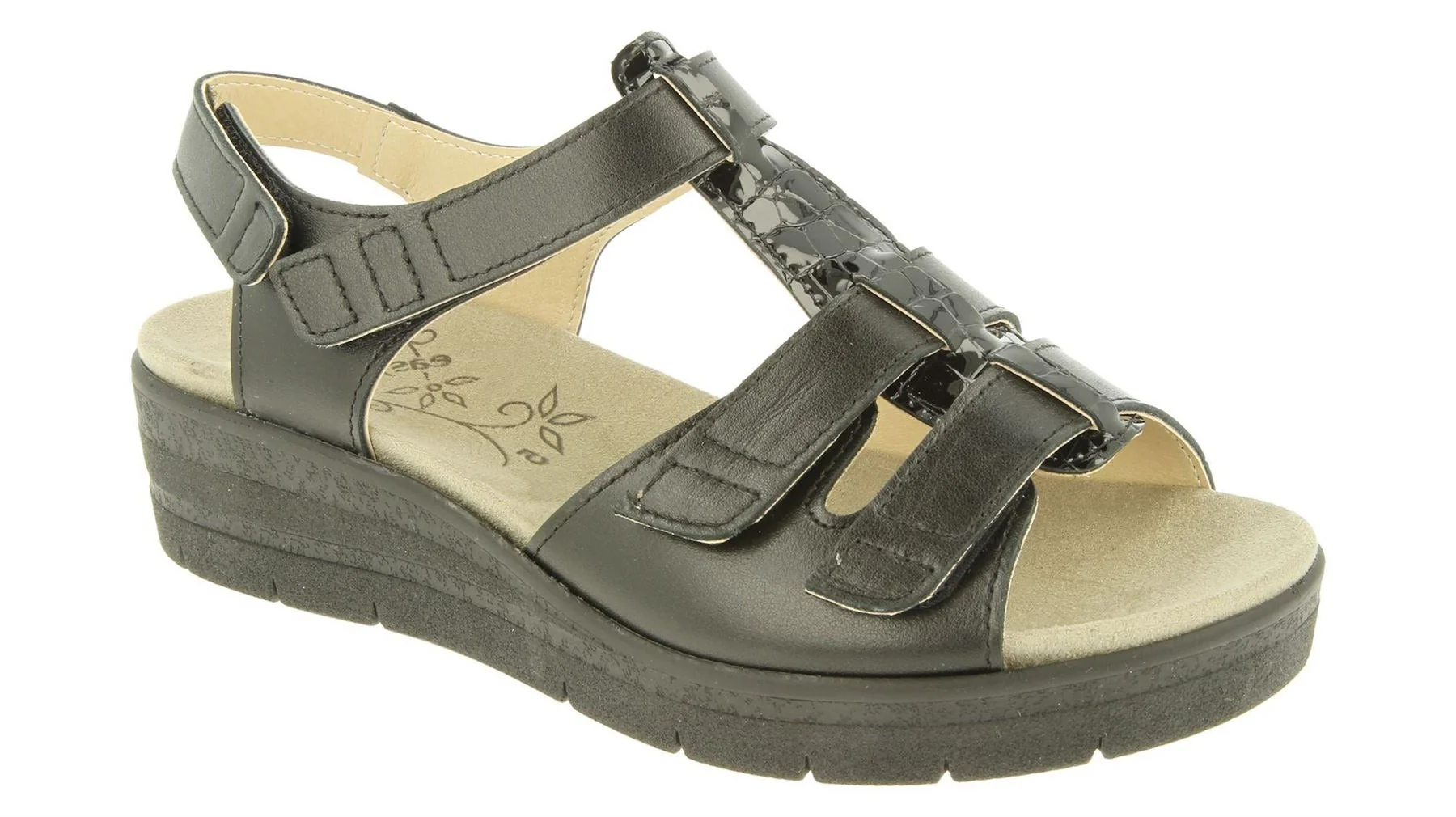 Womens Wide Fit DB Tuft Sandals - Image 3