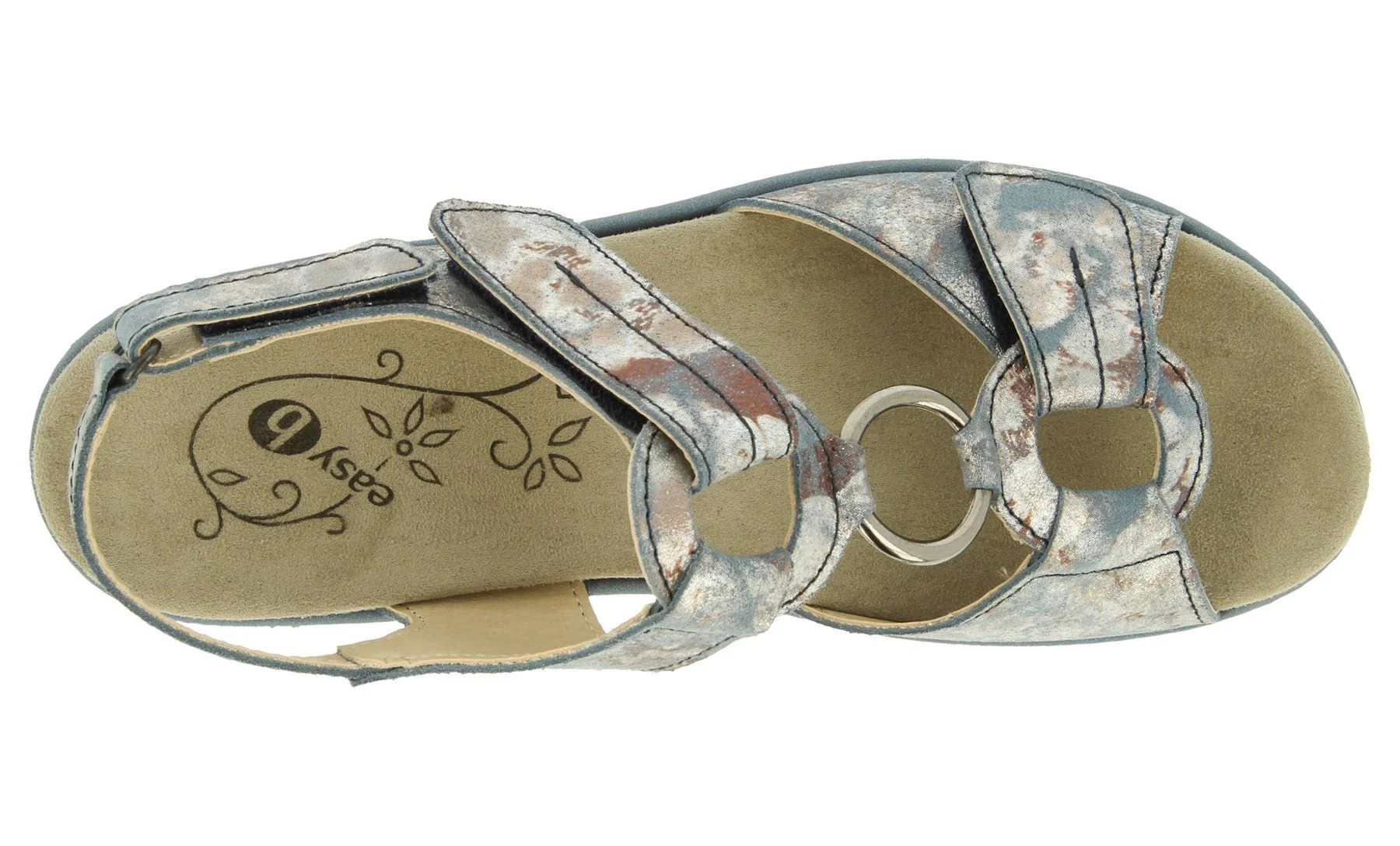 Womens Wide Fit DB Turtle Sandals - Image 9