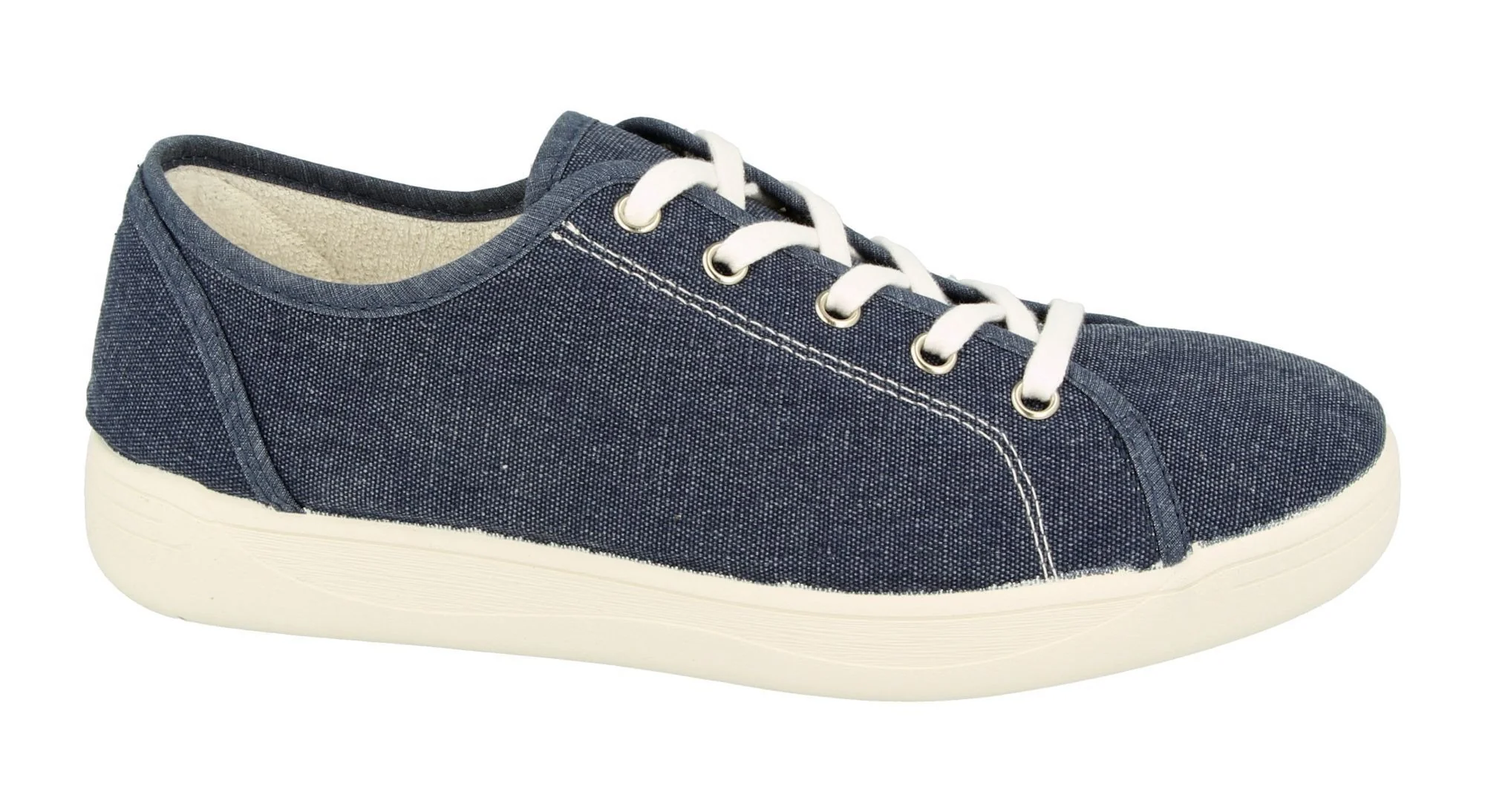 Womens Wide Fit DB Yoko Canvas - Image 5
