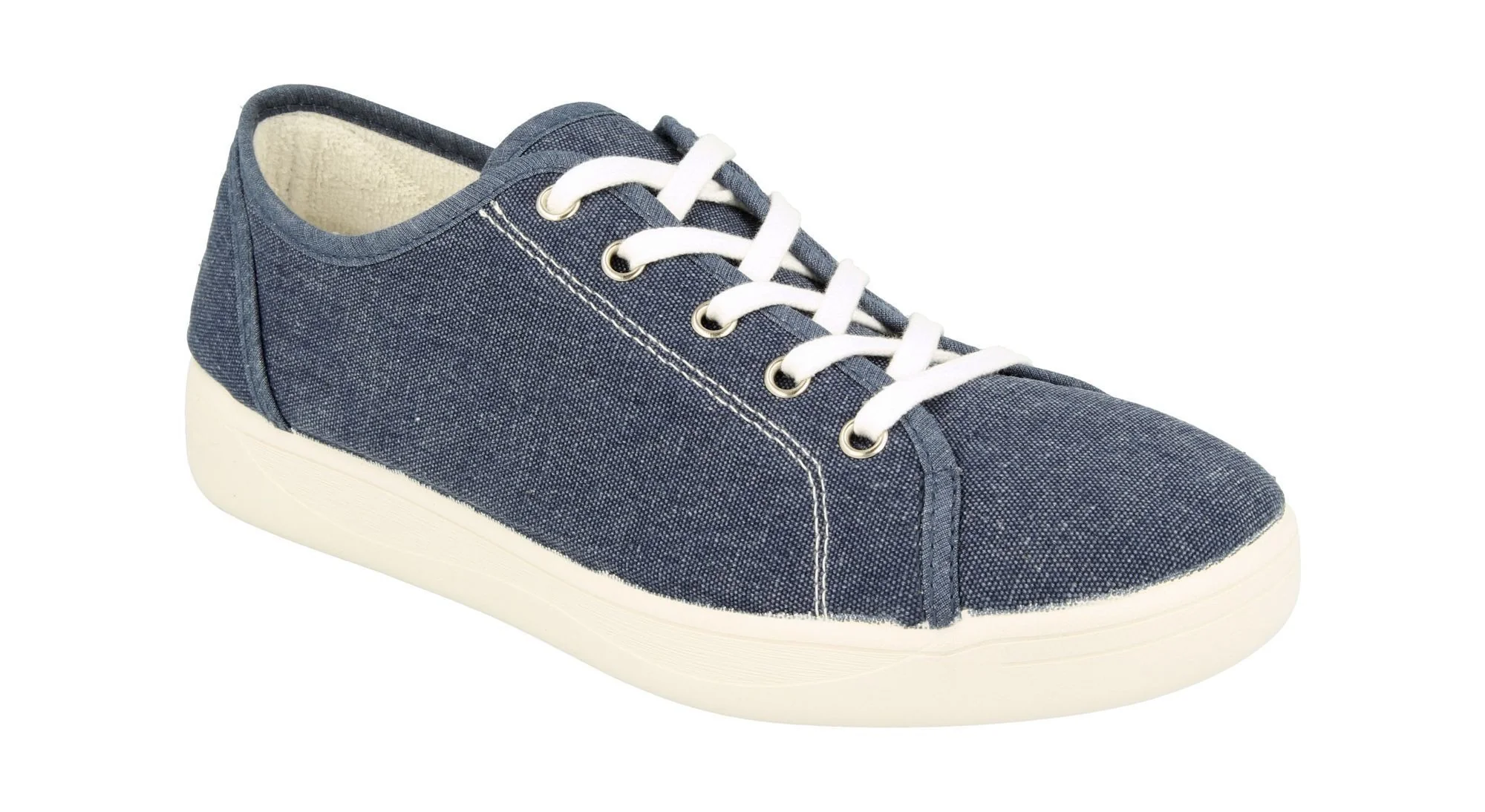 Womens Wide Fit DB Yoko Canvas - Image 6