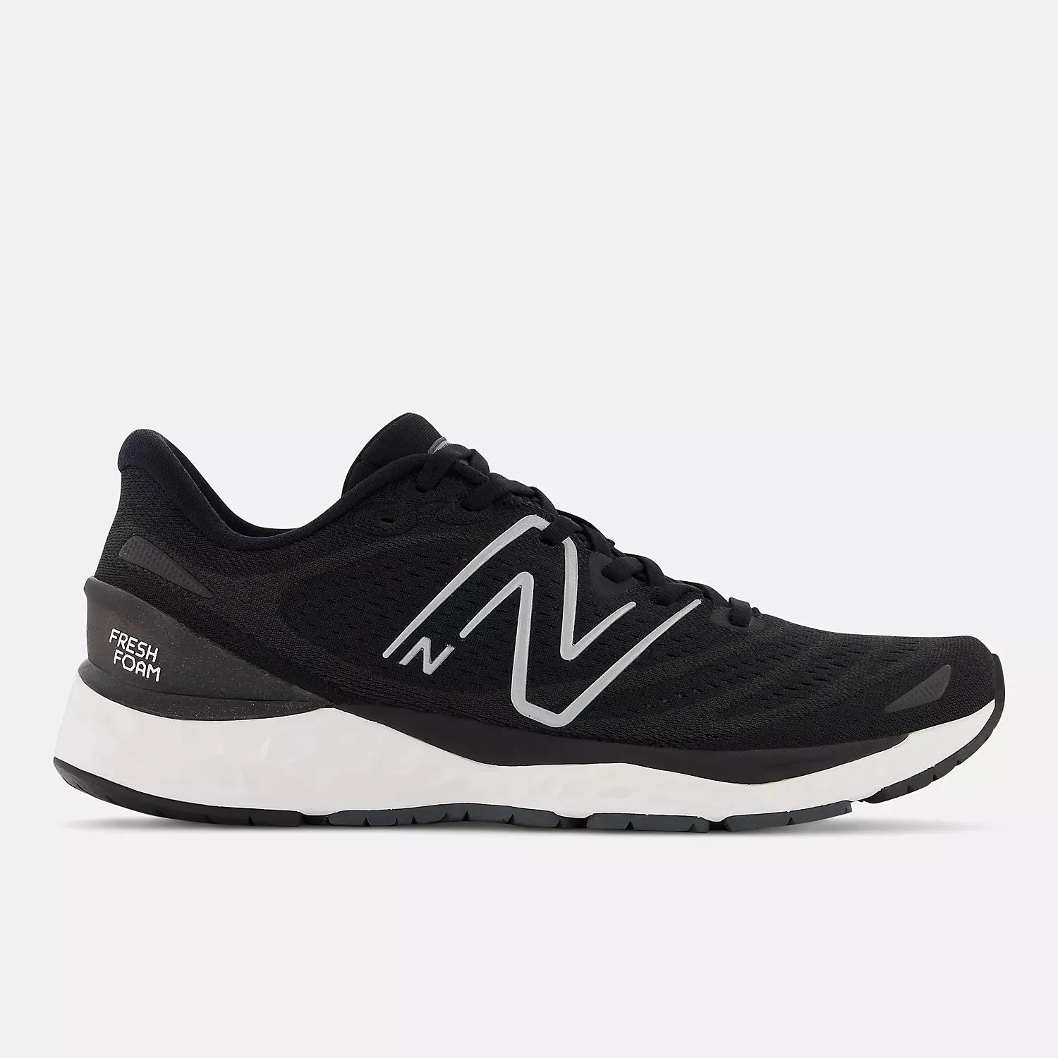 Women's Wide Fit New Balance MSOLVBW4 Running/Walking Trainers - Black/White - Image 2
