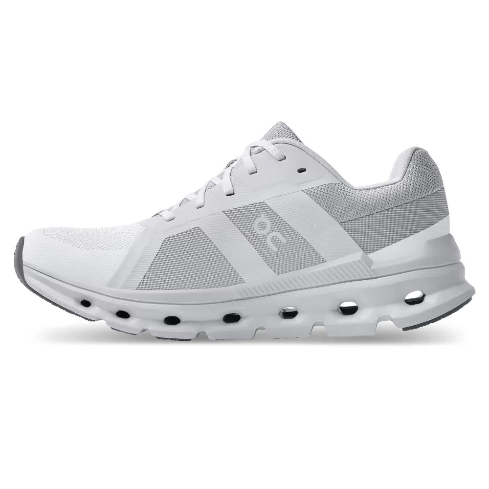 Women's Wide Fit On Cloudrunner Training Shoes - White/Frost - Image 3