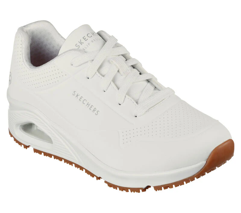 Women's Wide Fit Skechers 108021EC Uno Sr Trainers - Image 11