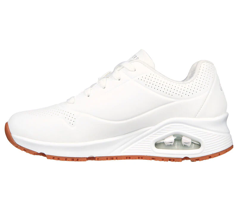Women's Wide Fit Skechers 108021EC Uno Sr Trainers - Image 12