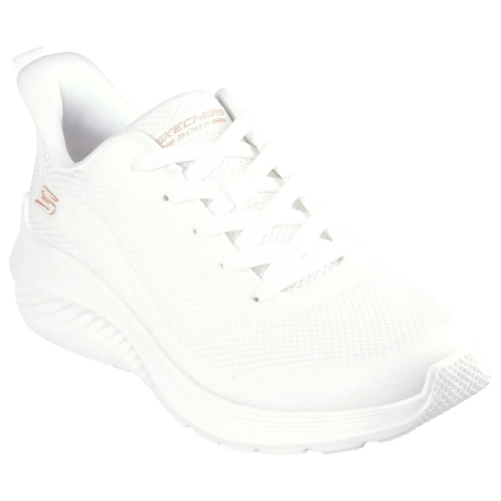 Women's Wide Fit Skechers 117483 Bobs Sport Squad Waves Still Wading Trainers - Image 7