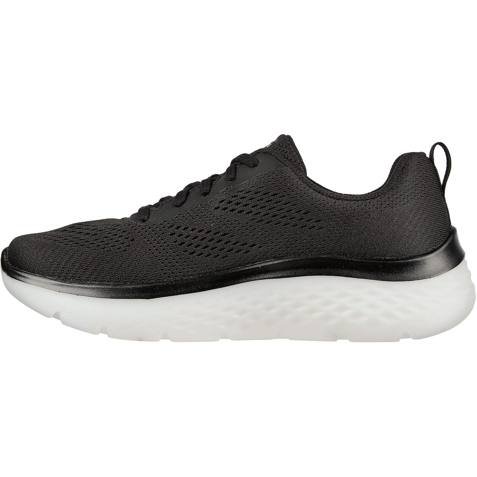 Women's Wide Fit Skechers 124578 GO walk Hyper Burst Trainers - Black/White - Image 4