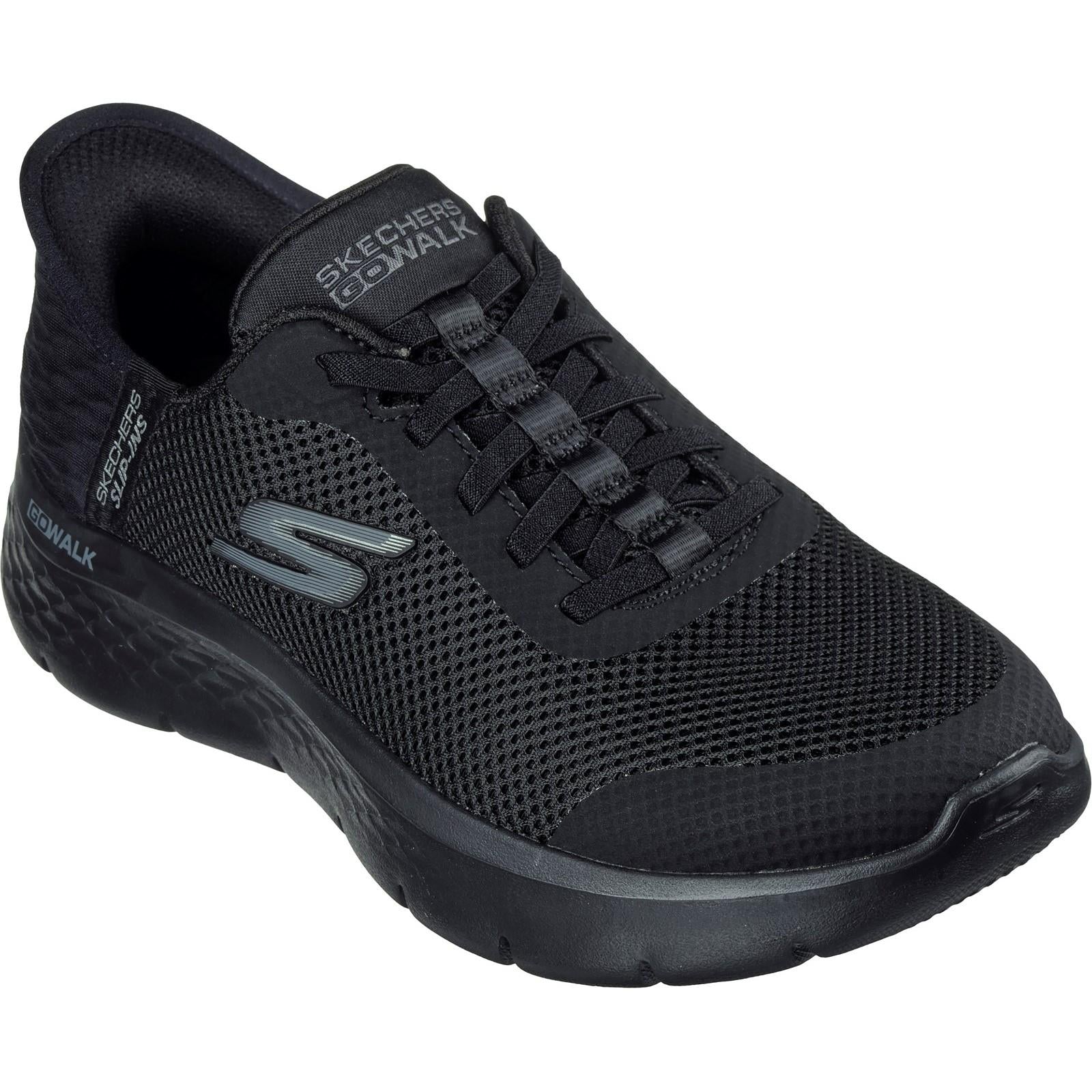 Women's Wide Fit Skechers 124836 Go Walk Flex Grand Entry Trainers - Image 3