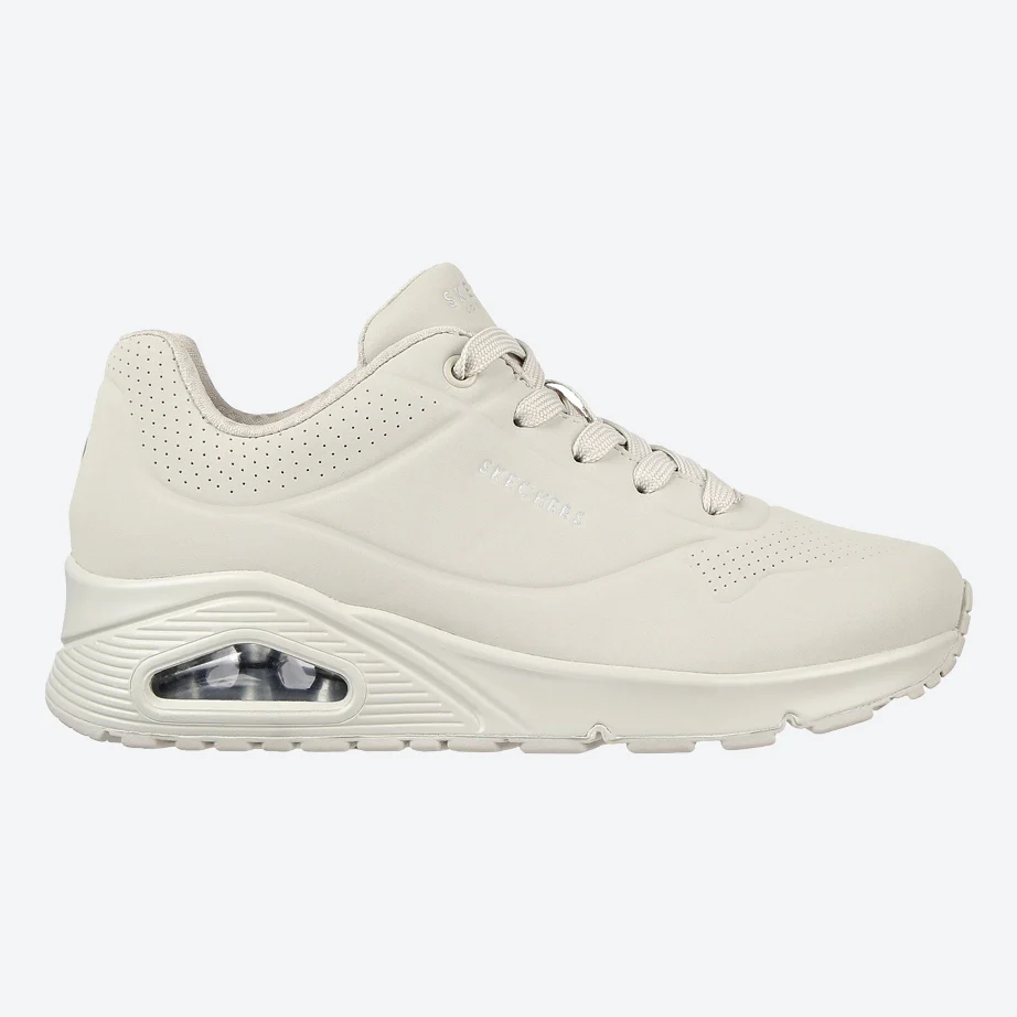 Women's Wide Fit Skechers 73690 Uno - Stand On Air Walking Street Wear Trainers - Image 13