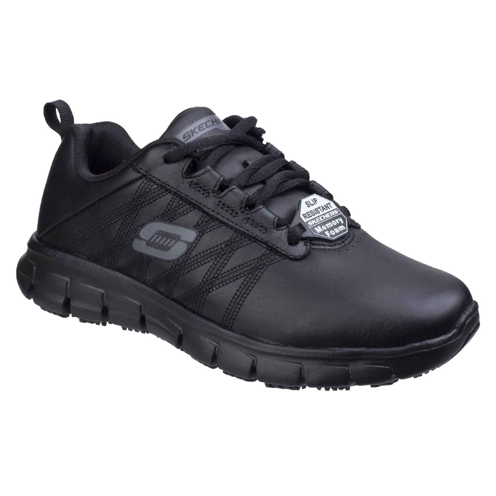Women's Wide Fit Skechers 76576EC Sure Track Erath Occupational Trainers - Image 3