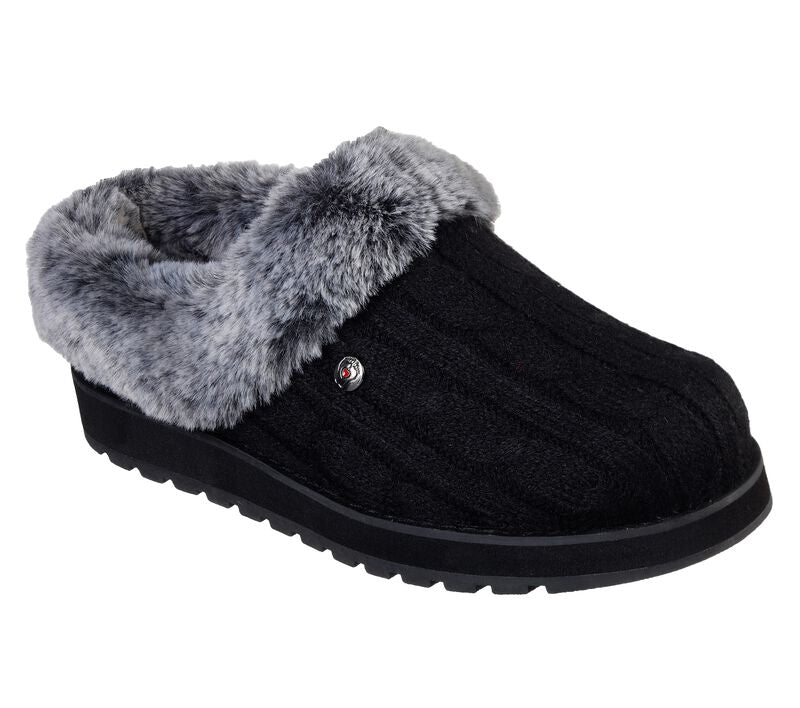 Womens Wide Fit Skechers Bobs Ice Angel 31204W Mule Slippers - Image 3