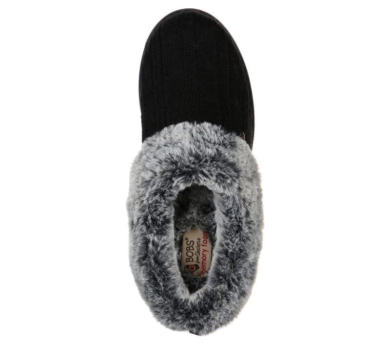 Womens Wide Fit Skechers Bobs Ice Angel 31204W Mule Slippers - Image 5